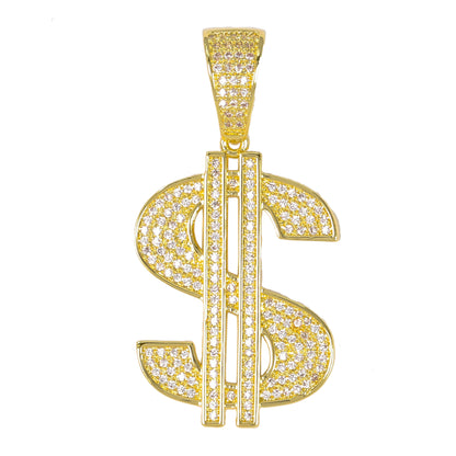 Medium Money Cubic Zirconia Pendant - BCH-1157*