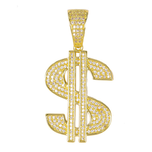 Medium Money Cubic Zirconia Pendant - BCH-1157*