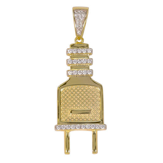 Medium Plug Cubic Zirconia Pendant - BCH-1159*