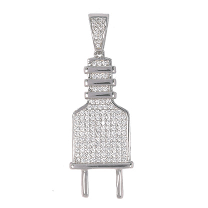 Medium Plug Cubic Zirconia Pendant - BCH-1160*