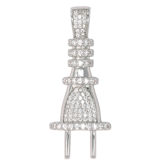 Medium Plug Cubic Zirconia Pendant - BCH-1161*