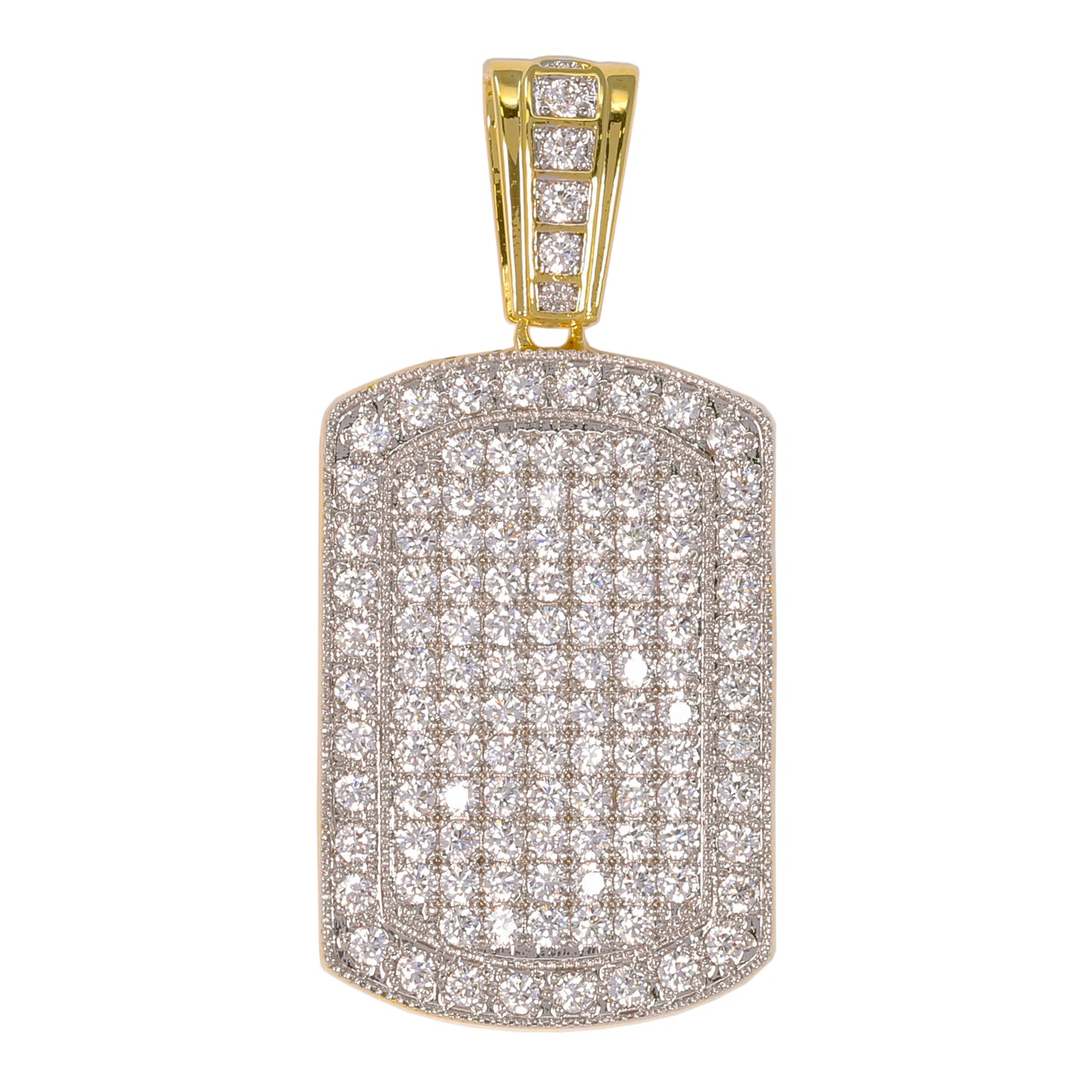 Medium Tag Cubic Zirconia Pendant - BCH-1170*