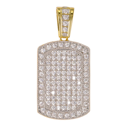 Medium Tag Cubic Zirconia Pendant - BCH-1170*