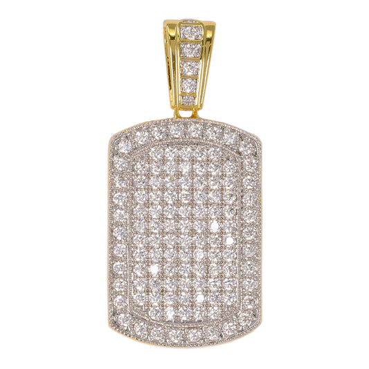 Medium Tag Cubic Zirconia Pendant - BCH-1170*