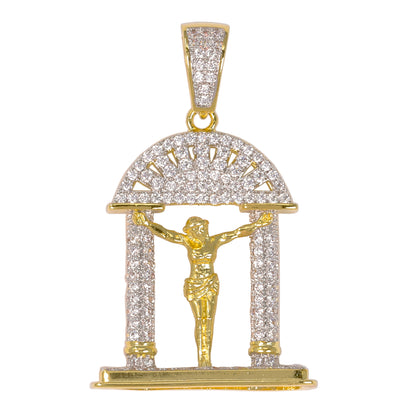 Medium Jesus Cubic Zirconia Pendant - BCH-1173*