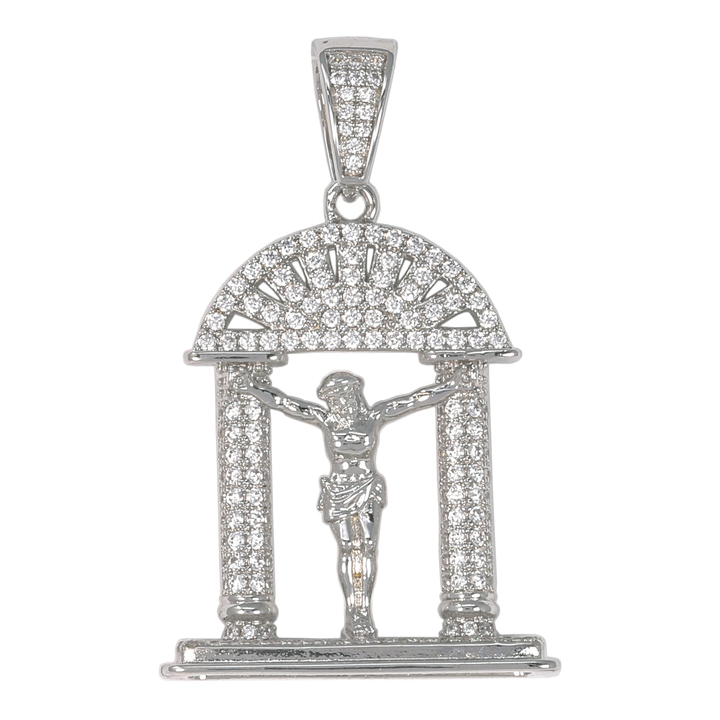 Medium Jesus Cubic Zirconia Pendant - BCH-1173*