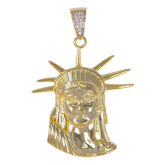 Medium Statue Of Liberty Cubic Zirconia Pendant - BCH-1174*