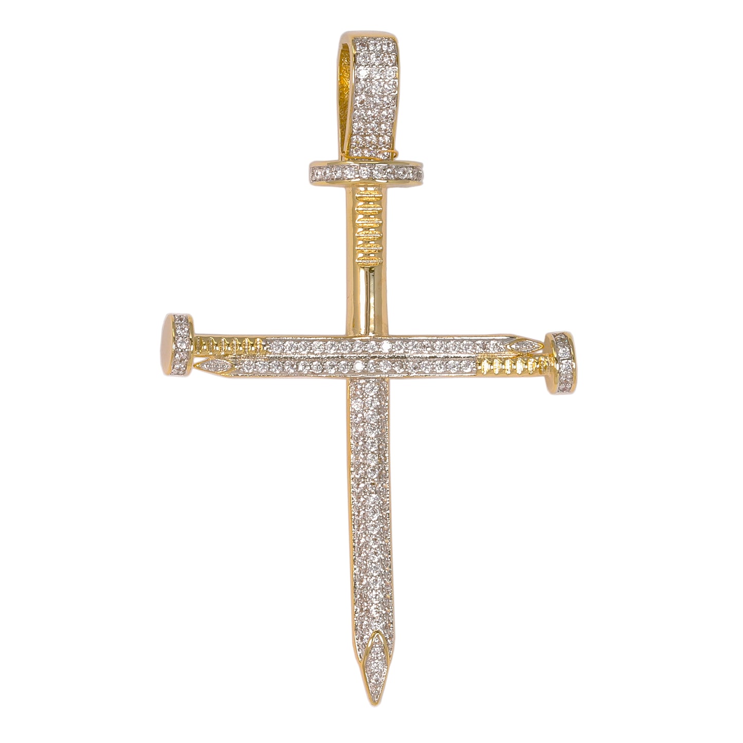 Medium Cross Cubic Zirconia Pendant - BCH-1182*