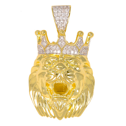 Medium Lion Cubic Zirconia Pendant - BCH-1192*