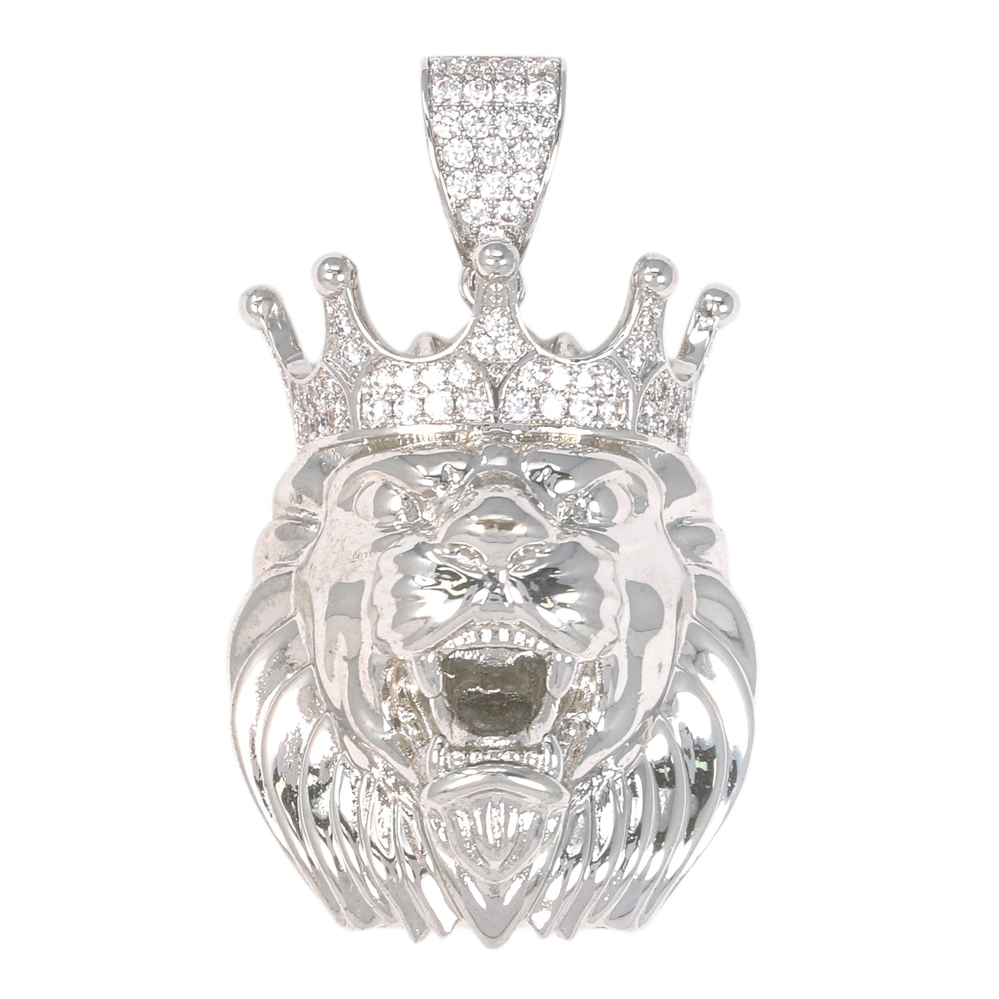 Medium Lion Cubic Zirconia Pendant - BCH-1192*