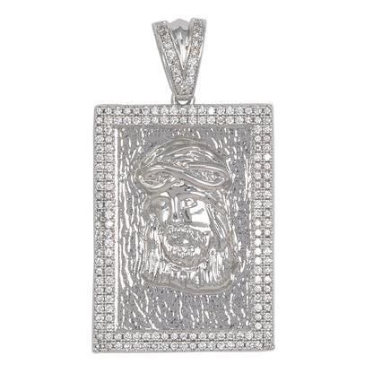 Medium Jesus Cubic Zirconia Pendant - BCH-1195*