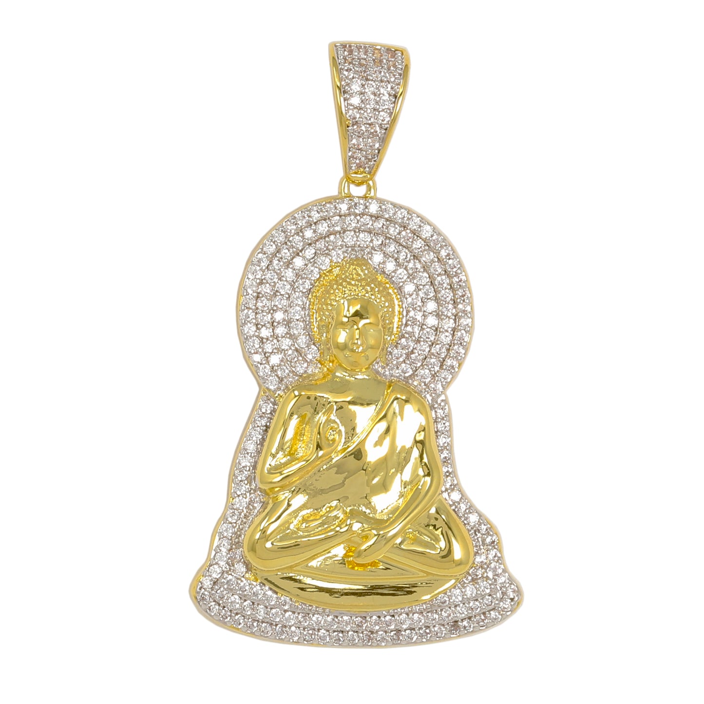 Medium Buddha Cubic Zirconia Pendant - BCH-1198*