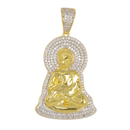 Medium Buddha Cubic Zirconia Pendant - BCH-1198*