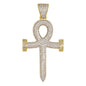 Medium Ankh Cross Cubic Zirconia Pendant - BCH-1201*