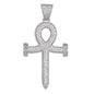 Medium Ankh Cross Cubic Zirconia Pendant - BCH-1201*