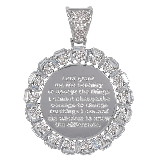 Medium Tag Cubic Zirconia Pendant - BCH-1209*