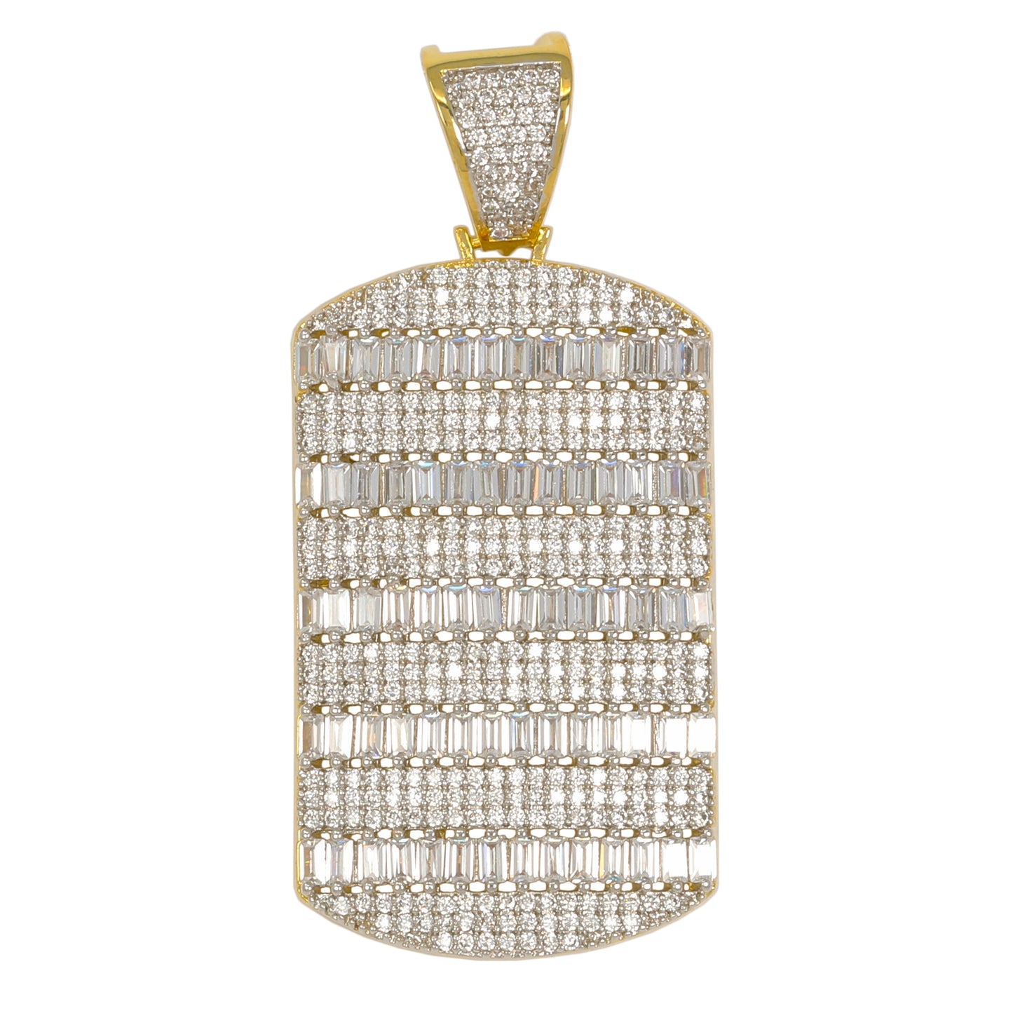 Medium Tag Cubic Zirconia Pendant - BCH-1210*