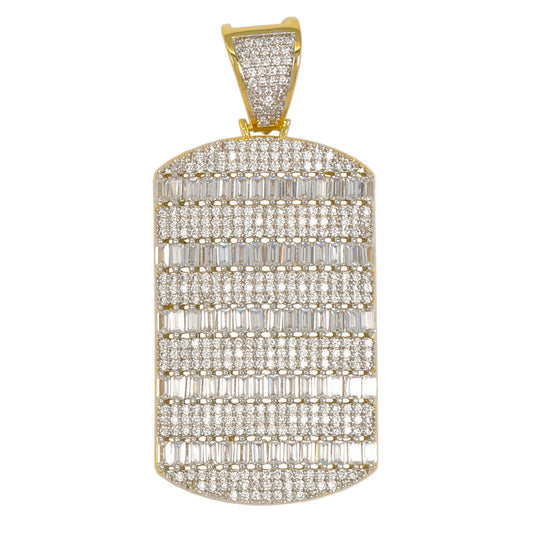Medium Tag Cubic Zirconia Pendant - BCH-1210*