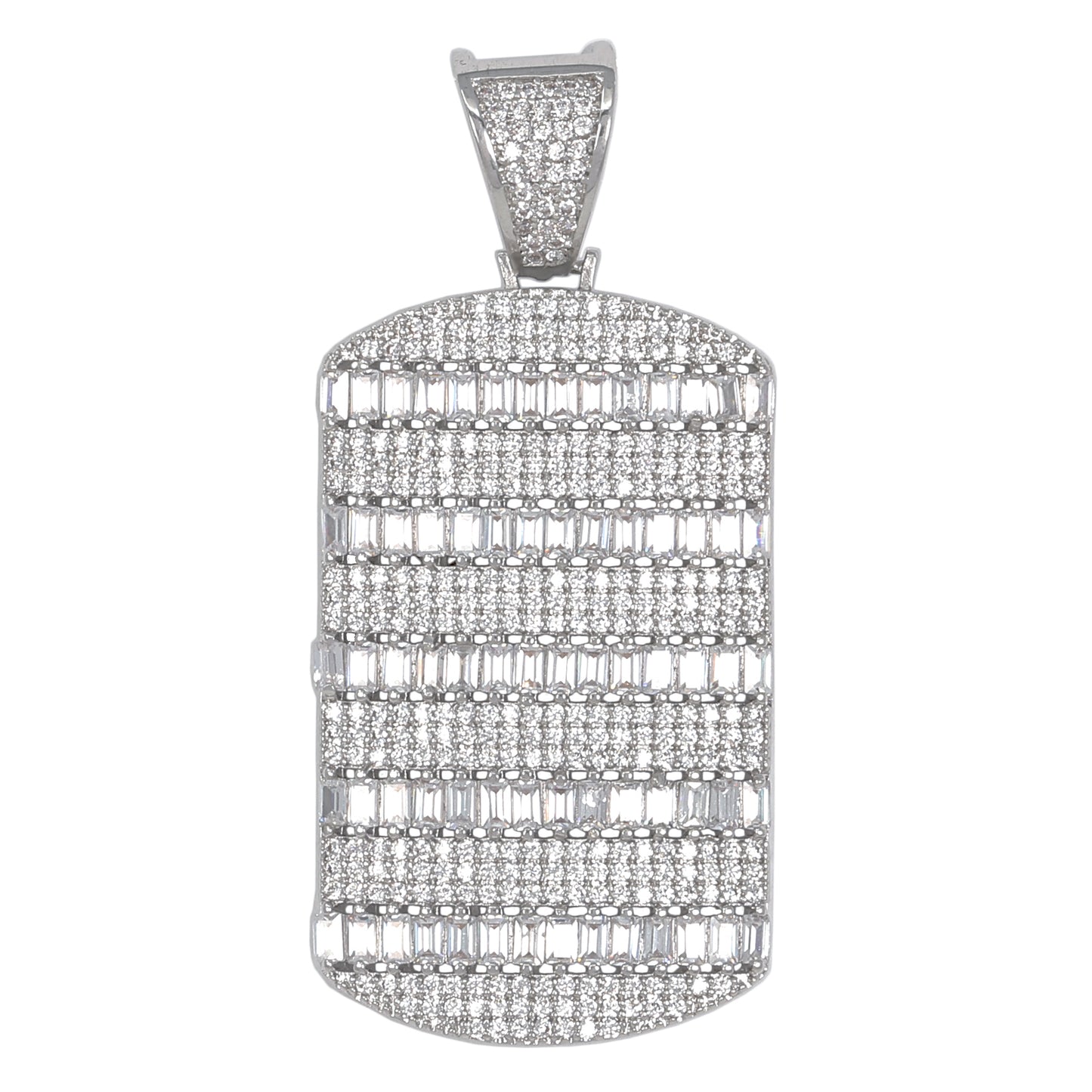 Medium Tag Cubic Zirconia Pendant - BCH-1210*