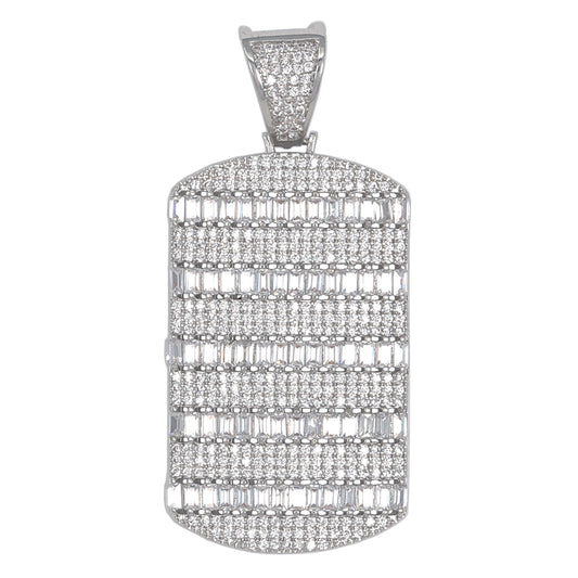 Medium Tag Cubic Zirconia Pendant - BCH-1210*