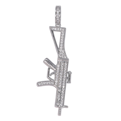 Medium Gun Cubic Zirconia Pendant - BCH-1217*