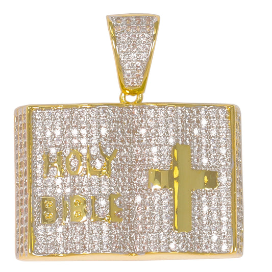 Small Cross Cubic Zirconia Pendant - BCH-1218*