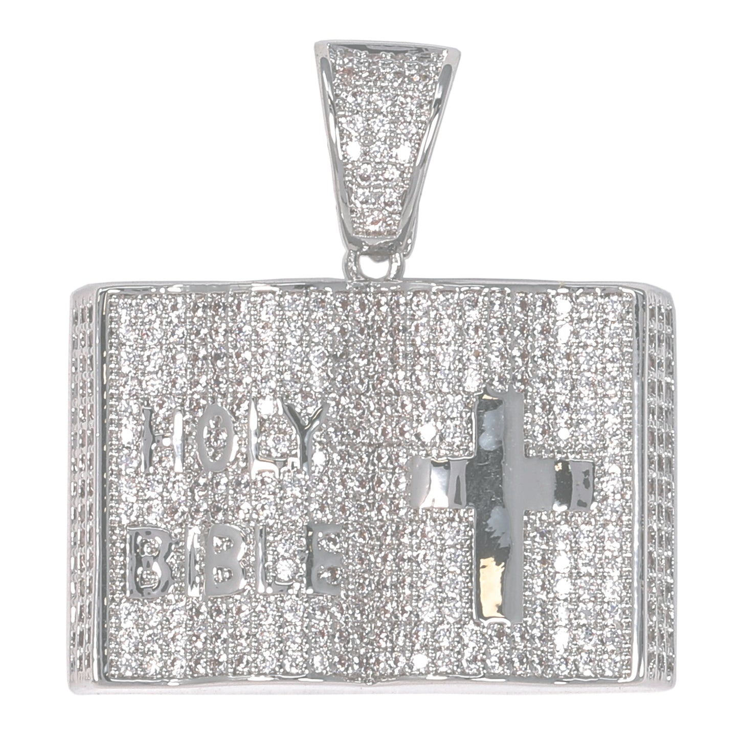 Small Cross Cubic Zirconia Pendant - BCH-1218*