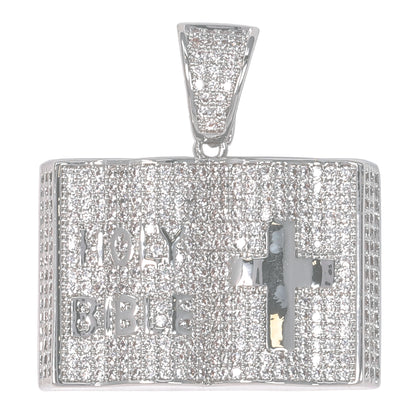 Small Cross Cubic Zirconia Pendant - BCH-1218*