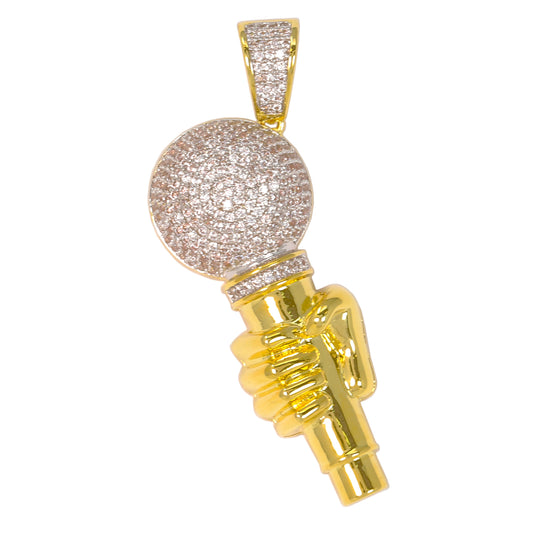 Medium Music Cubic Zirconia Pendant - BCH-1229*