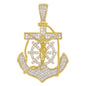 Medium Mariners Cross Cubic Zirconia Pendant - BCH-1234*