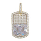 Small Tag Cubic Zirconia Pendant - BCH-1247*