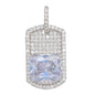 Small Tag Cubic Zirconia Pendant - BCH-1247*