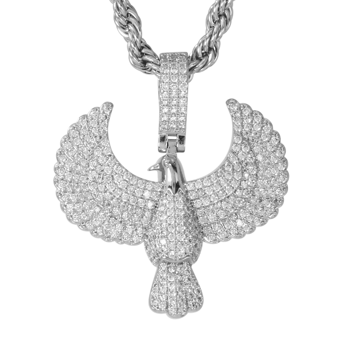 Medium Bird Cubic Zirconia Pendant - BCH-1257*