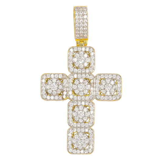 Large Cross Cubic Zirconia Pendant - BCH-1259*