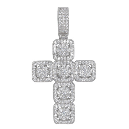 Large Cross Cubic Zirconia Pendant - BCH-1259*