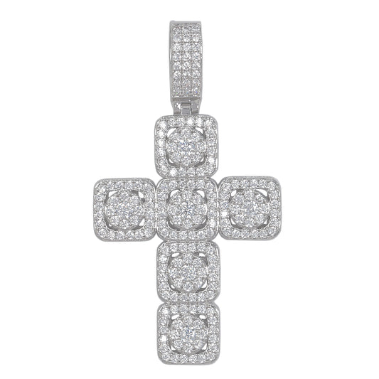 Large Cross Cubic Zirconia Pendant - BCH-1259*