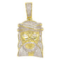 Medium Jesus Cubic Zirconia Pendant - BCH-1262*