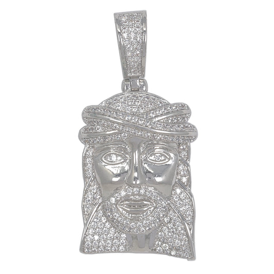 Medium Jesus Cubic Zirconia Pendant - BCH-1262*