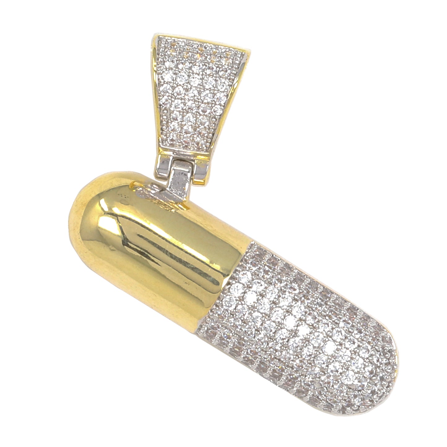 Small Pill Cubic Zirconia Pendant - BCH-1263*