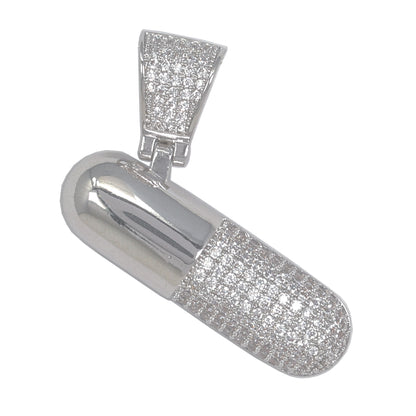 Small Pill Cubic Zirconia Pendant - BCH-1263*