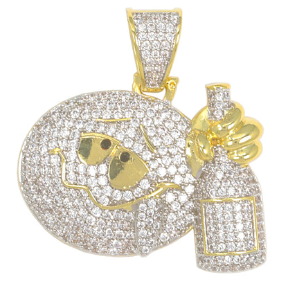 Medium Emoji Cubic Zirconia Pendant - BCH-1265*