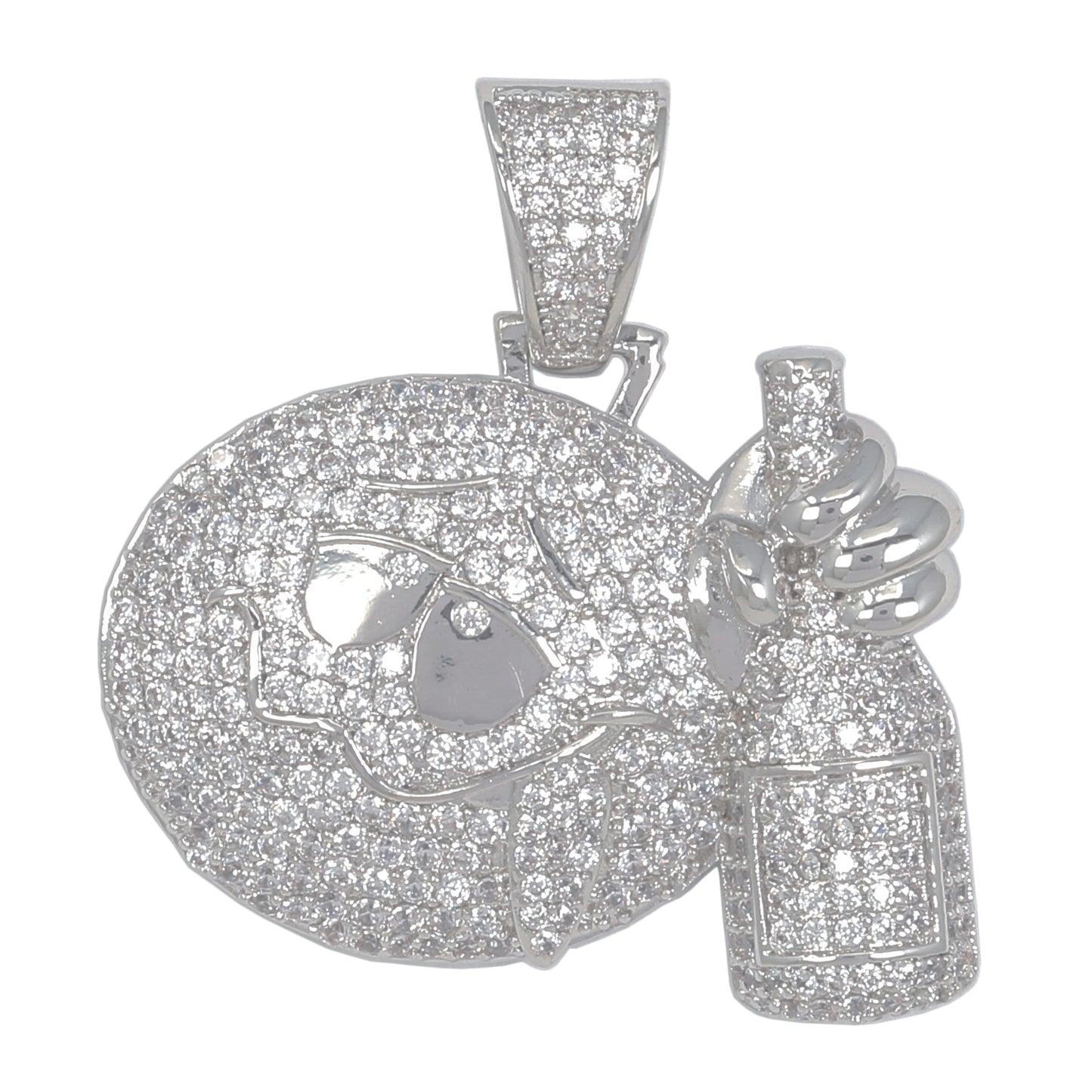 Medium Emoji Cubic Zirconia Pendant - BCH-1265*