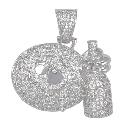 Medium Emoji Cubic Zirconia Pendant - BCH-1265*