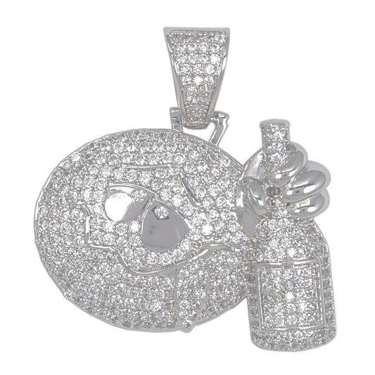 Medium Emoji Cubic Zirconia Pendant - BCH-1265*