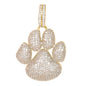 Medium Paw Cubic Zirconia Pendant - BCH-1269*