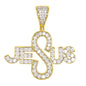 Medium Jesus Cubic Zirconia Pendant - BCH-1272*