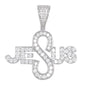 Medium Jesus Cubic Zirconia Pendant - BCH-1272*