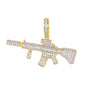 Medium Gun Cubic Zirconia Pendant - BCH-1286*
