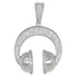 Small Music Cubic Zirconia Pendant - BCH-1291*