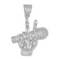 Small Music Cubic Zirconia Pendant - BCH-1292*